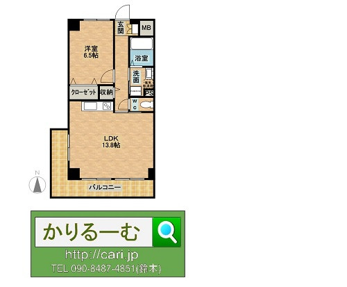 2017/06/09　セルテス3　西部屋　間取り図/間取図 